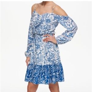 Eliza J Blue and White Dress